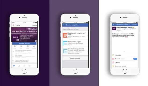 imagem do app page manager usado pelo galoá também