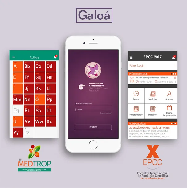 imagem de alguns app galoá