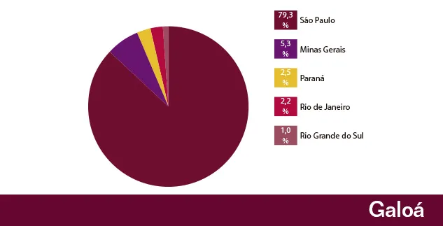 gráfico mostradon dom 793 dos acessos vêm de sp