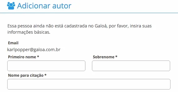 Nova feature Galoá lhe sugere automaticamente um nome de citação.