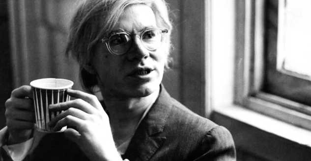 Image: Andy Warhol is drinking something