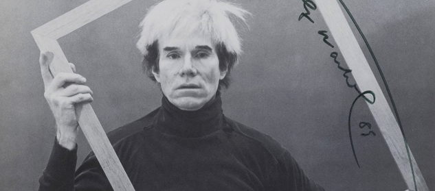 Image: Andy Warhol with a painting board